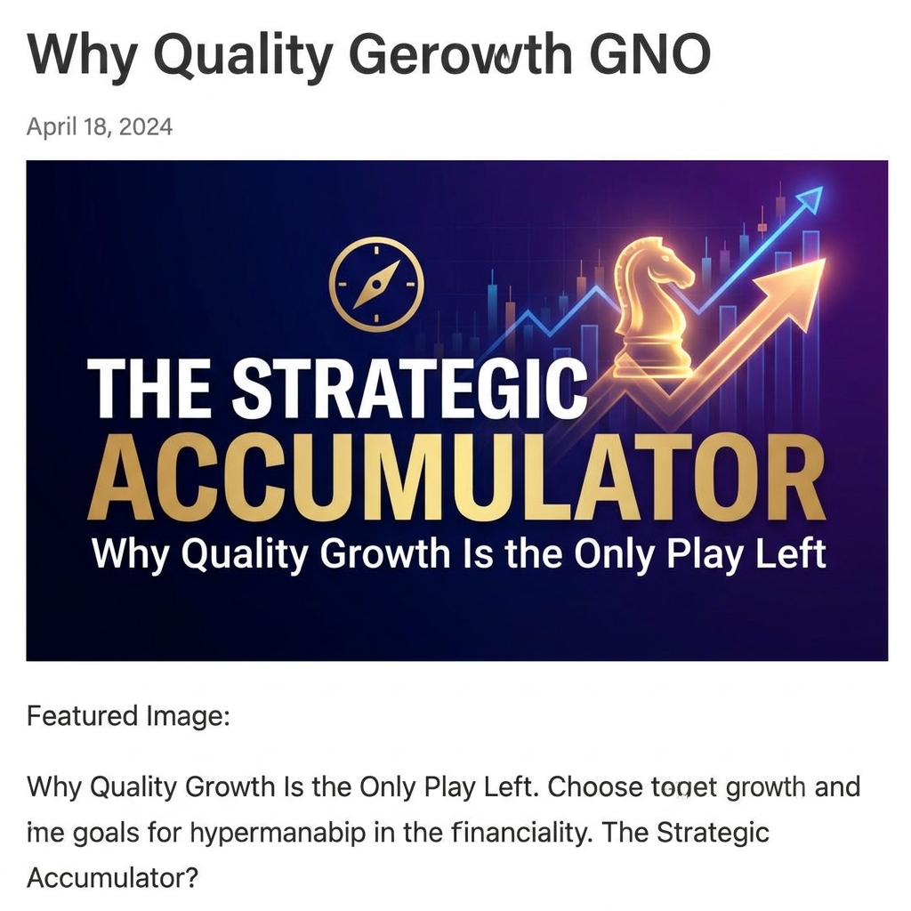 Cover image for The Strategic Accumulator: Why Quality Growth Is the Only Stock Market Play Left